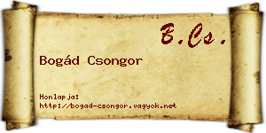 Bogád Csongor névjegykártya