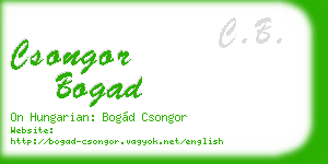 csongor bogad business card